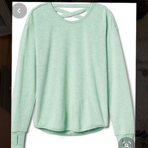 SOFT! Athleta Girl criss cross back sweater❤️